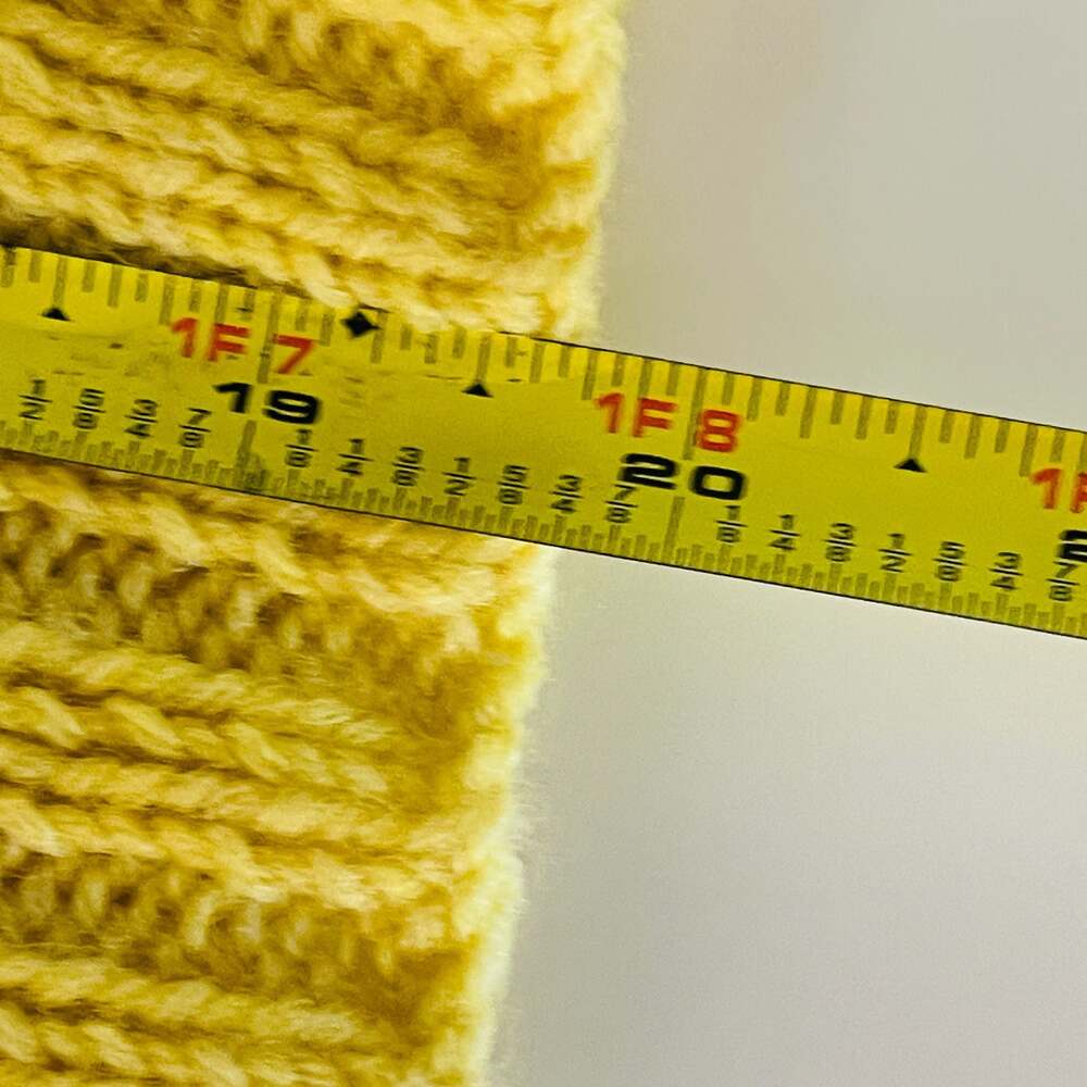 Vintage Hand Made Yellow Button-Up Cardigan Sweater - Picture 8 of 8